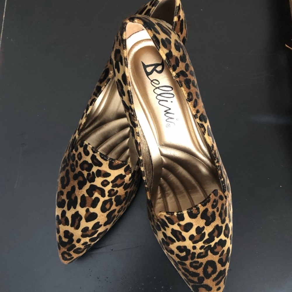 Bellini Bobcat Leopard Pointed Toe Kitten Heel